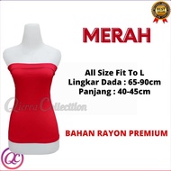 KOMPAK Tanktop Kemben Wanita Pakaian Dalam Cewe Tanpa Cup Polos Warna Kamisol Longtorso Tanpa Tali k