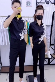 Áo đôi áo cặp dành cho các cặp tình nhân - Họa tiết hoa văn bắt mắt - N60