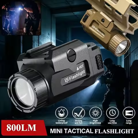 800 LM Airsoft Pistol Light Tactical LED Flashlight Quick Release Scout Gun Lamp G17 18C 22 Fit 20mm