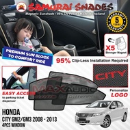 HONDA CITY GM2/ GM3 2008 - 2013 X5 MAGNET KUAT Sunshade SAMURAI SHADES Magnetik Sun Shade Pelindung 