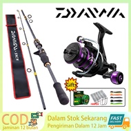 [Buy 1 Get 4 Free)DAIWA Fishing Rod 1 set Fishing reel Spinning reel + Fishing Set Sea Fishing Offer