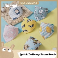 Baby Saliva Towel Triangle Towel Cotton Newborn Double Layer Button Scarf Bib