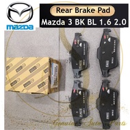 ( 100% ORIGINAL ) MAZDA 3 1.6 / 2.0 BK BL ( 2003-2013 ) MAZDA 5 CW REAR DISC BRAKE PAD 3M51-2M008 3M