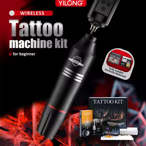 YILONG Tattoo Kit Professional Tattoo Pen Kit For Permanent Makeup Tattoo Machine Kit Wireless Power