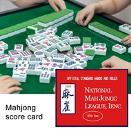 National Mahjongg Scorecard 2024 Mahjong Score Card Set Official National Mahjong League Hands Rules Mah Jongg Paper Scorecard 1/4pcs Pack