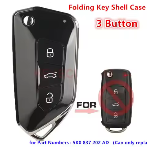 3B Modified Car Remote Flip Folding Key Shell Case for VW Golf Tiguan Polo Passat B5 Jetta Volkswage
