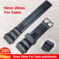 PVC Soft Watch Strap for Casio watch band 18mm 20mm watch for men waterproof women Bracelet Watch Accessories