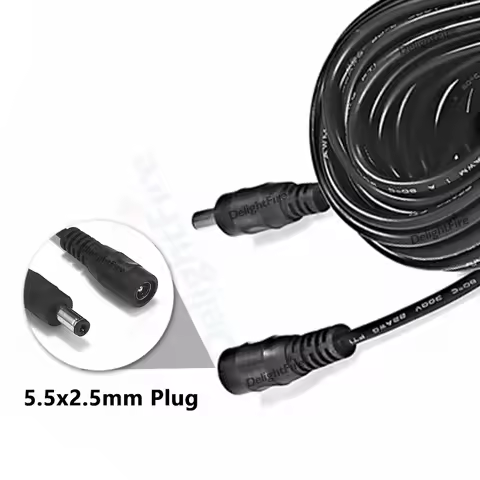 5.5 2.5mm DC Adapter Supply Power Cable Male Female Barrel Jack Connector 12V DC Extension Cable For