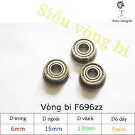 Flange bearing F696ZZ - Rim bearing F696ZZ - Standard 6x15x5mm (17mm rim)