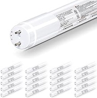 Hykolity 20 Pack 4FT LED T8 Hybrid Type A+B Light Tube, 18W, Plug &amp; Play or Ballast Bypass, Single-Ended OR Double-Ended, 5000K, 2400lm, Frosted Cover, T8 T10 T12 for G13, , 120-277V, UL Listed