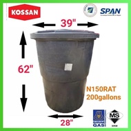 KOSSAN POLY TANGKI Tank Kurus Tinggi N150-RAT (200Gallon) (TK)