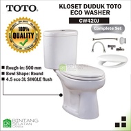 CLOSET DUDUK / MONOBLOK TOTO CW 420 J TUTUP COVER TOILET TCW07 ECO