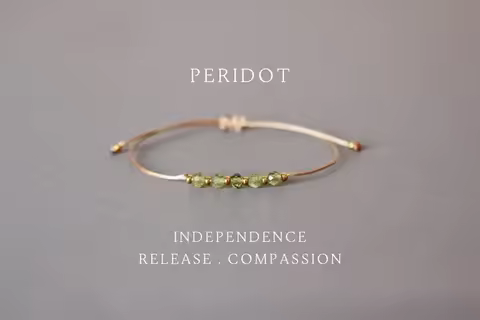 Peridot bracelet Mother's Day gift from son August birthstone