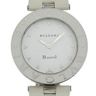 Pre-owned BVLGARI Bzero1 watch, BZ35S/BZ35WLSL, stainless steel and leather, quartz movement, analog