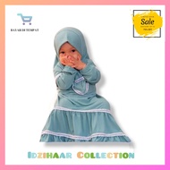 Baju gamis muslim bayi perempuan model POMPOM renda set jilbab khimar lucu 0-6 tahun terbaru trending 2022 kekinian gamis anak perempuan murah usia 6-12 bulan