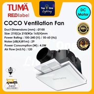 🔥FREE SHIPPING🔥Tuma Coco DC Motor Ventilator Fan / Ceiling Mounted Exhaust Fan / Kipas Exhaust Silin