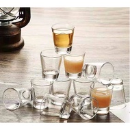 Transparent Thick Bottom Shot Glass – Small Round Wine, Liquor, Whisky, & Tequila Drinking Glass