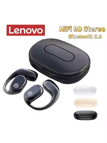 Lenovo Original Bone Conduction Earphones Bluetooth5.3 Wireless Sports Earbuds HiFi 9D Stereo Touch 