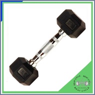 Rubber Hexagon Dumbbell 5 Lbs - 1 Piece Only