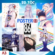 HIGH QUALITY WALL MOUNTED A3 POSTER ANIME MANGA LIGHT NOVEL 86 EIGHTY SIX (8) BY 2D SHOP
