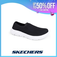Skechers รองเท้าผ้าใบผู้หญิง Go Walk 6 - รองเท้าผ้าใบลดแรงกระแทกพื้นรองเท้าชั้นกลาง Ultra Go น้ำหนักเบาและตอบสนองได้ดี SK100608