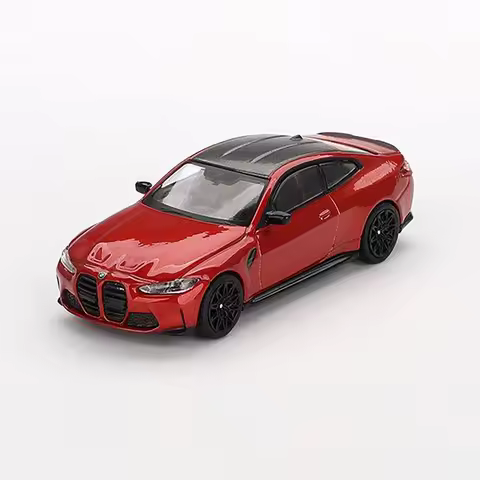 Die-cast 1:64 scale BMW M4 Competition (G82) red simulated alloy car model static decoration