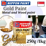 Nippon Gold Paint 250g / 1kg. Metallic Effect. Water-based Acrylic Paint [Ship out in 3 working days