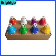 brightgo-my Desk Bells 8 Notes Metal Hand Rainbow Music Percussion Instrument Smooth Edges Holiday B