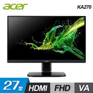 【福利品】Acer 27型 KA270 VA窄邊框廣視角螢幕