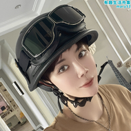 【好康】YSDL德式盔巡航復古半盔男女踏板男機車安全帽機車瓢盔大兵盔皮盔