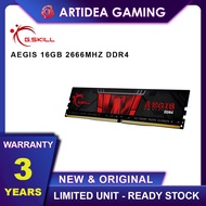[READY STOCK] GSkill Aegis 16GB (16GB x1) 2666Mhz DDR4 Ram