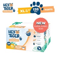 Super HEY TIGER Jumbo Box XL (13-18 Kg) 138 Pcs - Diaper Pants