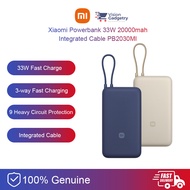 Xiaomi Power Bank Powerbank 10000mah 20000mah 33W Integrated Cable PB1033MI PB2030MI CCC Certified