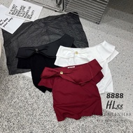 Women's off-the-shoulder shirt arrived in 3 colors, spring-summer 2025, size SM HL - 8888