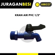 KRAN KERAN AIR PVC PLASTIK AMICO 1/2" TEMBOK TAMAN