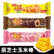 Richeese Cheese Flavor Puffed Corn Snack Strawberry Taste 160g Leisure Chocolate Cheese Crisps Snack