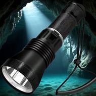 30W Strong Light Professional Diving XHP70.2 Flashlight Small Portable Night Diving Flashlight Charg