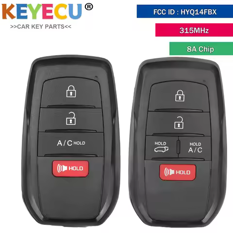 Smart Remote Key 4 / 5 Buttons for 2023 2024 2025 Toyota BZ4X RAV4 Prime FOB 315MHz 8990H-42510 8990