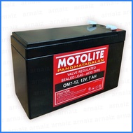 ▩ ✁ Motolite UPS Battery 12V 7Ah 20hr OM7-12 12 Volts 7 Ampere Rechargeable Back up Battery 12v 7.2