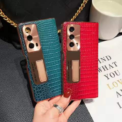 Genuine Leather Cover For Honor Magic V2 Case Bracket Glass Screen Film Hinge Protection