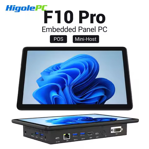 Higole F10 Pro 10.1'' Fanless Mini PC Intel N5100 Windows 11 WiFi5 8GB 128GB 5000mAh 4K RS-232 Lapto
