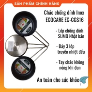 (Small Pan 16cm) Ecocare - Ecocare EC-CGS16 induction cooker mini non-stick pan, can cook on inducti