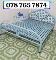 Giường sắt gấp gọn dài 2m ngang 1m2 1m4 1m6 1m8 sơn tĩnh điện cao cấp - Ship hỏa tốc hcm bd đn