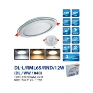 12W/18W Glass LED Round/Square Downlight
