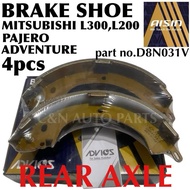 BRAKE SHOE(D8N031V)AISIN(4pcs),L300-ALL YEARS,L200-1992-1998,PAJERO-1989-1992,ADVENTURE-ALL YEARS