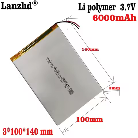 1-10pcs 3.7v Li Polymer lithium battery 30100140 6000mAh For Teclast M40 love landing PDA smart tabl