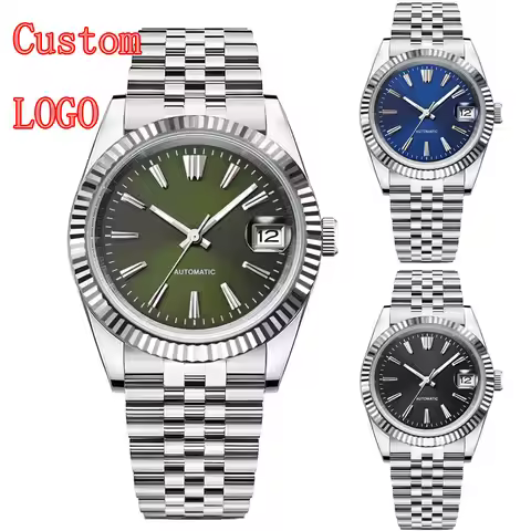 Custom Logo Watch for Men NH35 Automatic Mechanical Watches Sapphire Glass 10ATM Waterproof 316L Sta