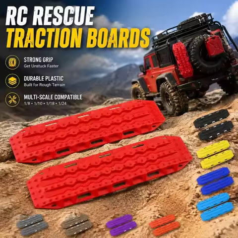 2Pcs RC Crawler Recovery Sand Boards Traction Mat Anti-skid Plate for 1/10 Axial SCX10 TRX4 TRX4M SC