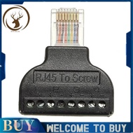 RJ45 to 8 Pin Terminal Adapter 8 Pin Screw Terminal Network Adapter for AV Network Internet Cable Co