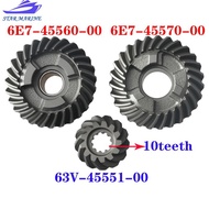 63V-45551 6E7-45560 6E7-45571 Gear Kit For Yamaha 15HP 9.9HP Outboard Motor 6E7-45560 6E7-45571 63V-